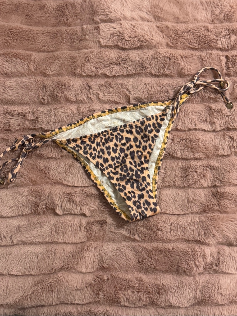 Victoria’s Secret Leopard Print Side Tie Bikini Bottoms